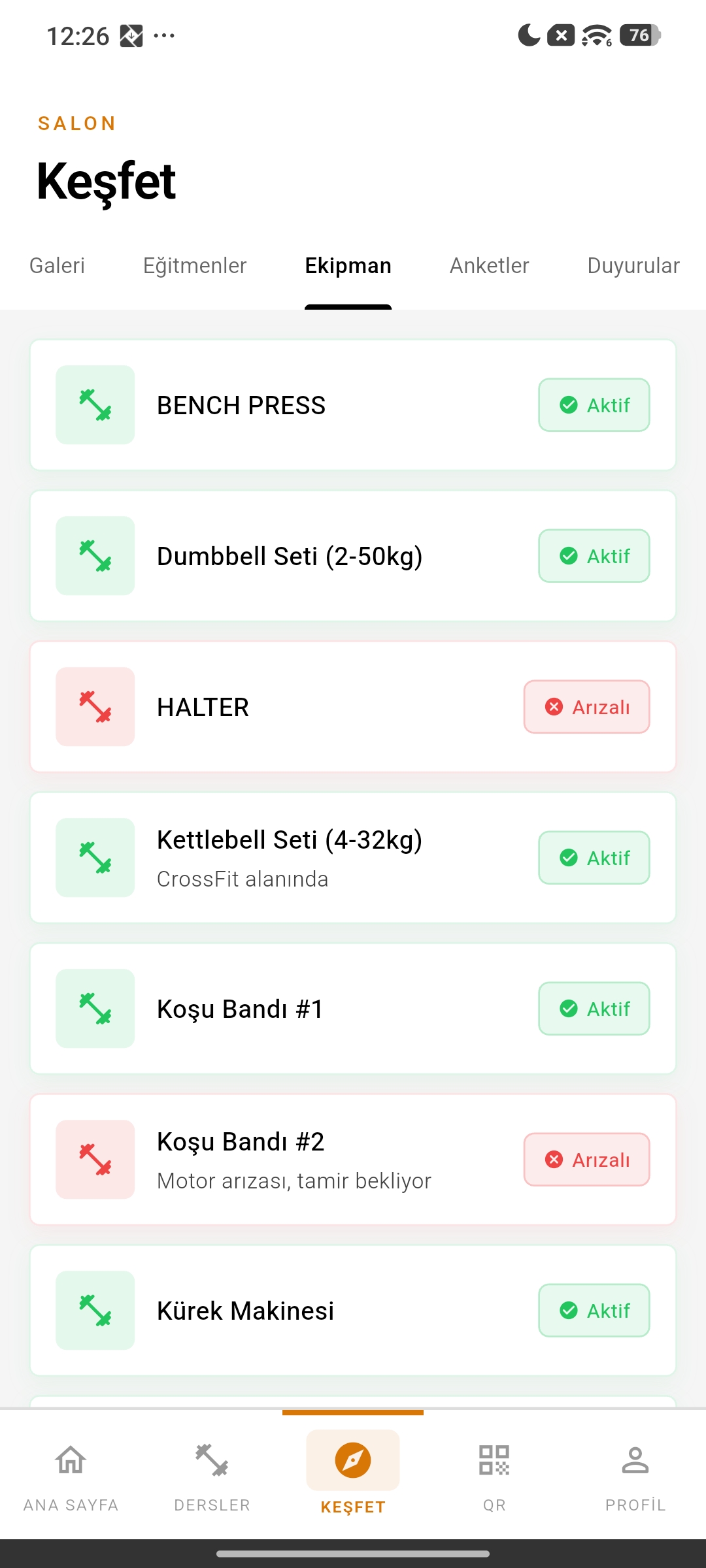 Ekipmanlar
